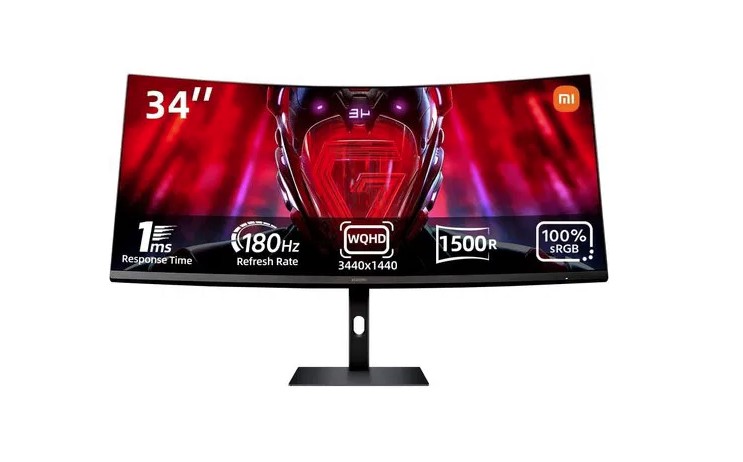 Xiaomi Curved Gaming Monitor G34WQi 34inc 4K 180Hz NOVO